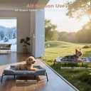 Lekereise Raised Dog Bed for Small Dogs, Waterproof Elevated Dog Cot, Outdoor Cooling Pet Bed
