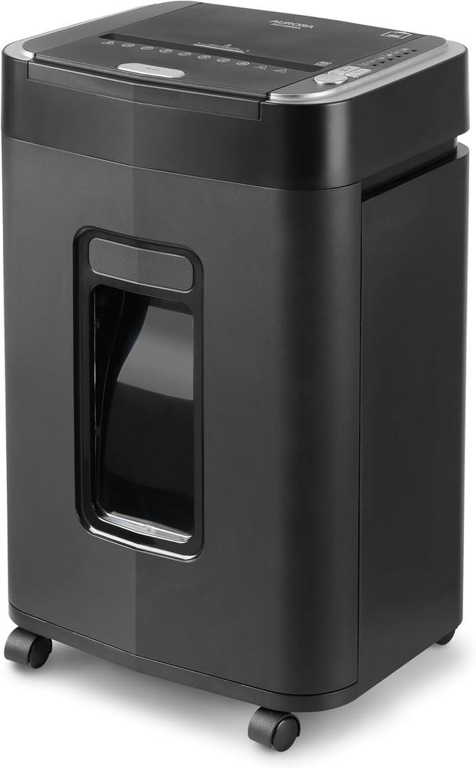 Aurora Professional Grade 150-Sheet Auto Feed Micro-Cut Paper and Credit Card Shredder/60 Minutes Continuous Run Time