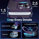 360Rotatable Magnetic Ring for iPhone 14 Pro Max Case Compatible with MagSafe [Non-slip Texture Edge][Built-in Kickstand][Military Shockproof]Translucent Matte Soft Silicone Bumper Slim,Purple