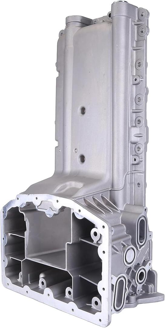 Upper Aluminum Engine Oil Pan DC3Z6675C BC3Q-6676-FA BC3Z-6675-B compatible with 2011-2019 F-250 F-350 F-450 F-550 6.7L