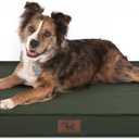 Outdoor All Weather Large Dog Bed, Waterproof Dog Bed for Large Dogs 36x27 Inch, Orthopedic Egg Crate Foam Pet Bed with Washable Removable Oxford Cooling Cover, Dark Green