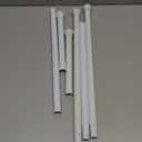 2PCS White Spring Curtain Rods for Windows 23 to 46 Inch, Adjustable Extendable Pressure Tension Curtain Rods No Drilling, Small Tension Rod for Doorway Bedroom Closet Door Kitchen