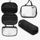 Toiletry Bag Kit Set: Hanging Travel Toiletry Bag + 311 TSA Cosmetic Liquid Bag + Ultralight Accessory Organizer Pouch