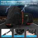 Motorcycle Cover Waterproof for Honda Rebel 300 500 1100, Heavy Duty Outdoor Sun Rain Snow UV Dust All Weather Protection Motorbike Cover with Soft Cotton Lining & Lock Hole