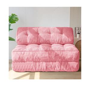 MAXYOYO Folding Sofa Bed, Convertible Sleeper Chair with Pillow Foldable Matress with Back Support, Portable Fold Out Chair Bed Comfy Floor Sofa Lounge for Living Room Bedroom, Pink Double