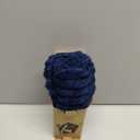 Kevin Textile Soft Plush 14x24 Inch Lumbar Pillow Cover 1 Pack, Luxury Fluffy Faux Fur Striped Flannel Rectangle Cushion Case for Couch Sofa Chair Bed Home Decor, Navy Blue