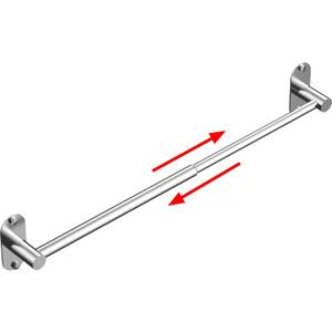 Towel Bar, Adjustable 14.4inch - 25.2inch Towel Rack, Self Adhesive Wall Mounted for Bathroom Kitchen Hand Towel Holder Cloths Hanger 304 Stainless Steel Organizer Single Bar (1, Chrome)