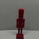 Luxury Red Velvet Nutcracker Soldier Figurine - 12 Inch Tall Wooden Christmas Decoration - Festive Holiday Mantel & Tabletop Decor - Elegant Collectible Ornament (FLK-Red, 30CM)