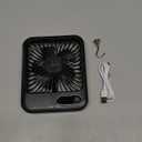 Cruise Fan Cabin Approved - Magnetic Hook Included To Hang On Walls - Portable USB Rechargeable & Plug-In, Timer Function & 5-Speed Adjustable, White Noise, Long Battery Life, Perfect for 2026 Cruises (Black)