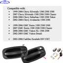 Front Exterior Door Handle with Locks Compatible with 1999-2006 Chevy Silverado 1500 2500 3500 Classic Suburban Tahoe Avalanche GMC Sierra Yukon XL Escalade ESV EXT,Replace 15034985, 15034986