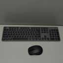 Quiet Wireless Keyboard and Mouse Backlit, Rechargeable Silent Flat Keyboard Mouse Combo, Jiggle Mouse, 2.4GHz Cordless Slim Keyboard Mouse for Mac, Windows, PC Computer, Laptop, Desktop (Space Gray)