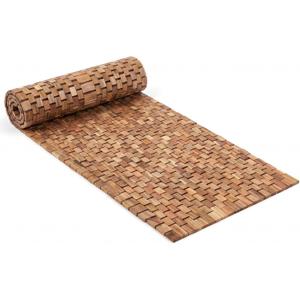 Teak Wood Bath Mat 48 x 16 Inch, Extra Long Non Slip Wooden Shower Mat for Bathroom, Teak Spa Accessory for Bathtub Area, Spa Home or Outdoor