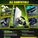 WF18 Wireless Gaming Headset, Up to 100H Battery, 2.4GHz & Bluetooth 5.3, 7.1 Surround Sound for FPS, Battle Royale & Sports Games for ps5, PC, Switch, Mobile