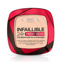 Loreal Paris Infallible 24H Fresh Wear Foundation In a Powder – Full Matte Coverage, Long Lasting, Weightless, 120, 1 Count