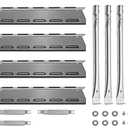 Grill Replacement Parts for Kenmore 146.34611410, 146.16198211, 146.23679310, 146.16142210, 146.46365610, 146.23673310,146.46372610 Gas Grill, Porcelain Steel Heat Plate Shield,Burner Tube Repair Kit