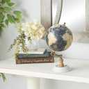 Deco 79 Marble Globe with Marble Base, 7" x 7" x 11", Black