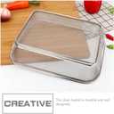 Cabilock Stainless Steel Drain Basket 13.38 X 9.84 X 3.14 Inch Fine Mesh Vegetable Fruit Strainer Kitchen Sink Colander for Food Rinsing and Draining