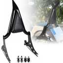 Detachable Sissy Bar Passenger Backrest Pad Passenger, Black Tall Rear Seat Back Rest for Harley Fat Boy 2007-2017 Softail 2006-2012 with Docking Hardware Heavy Duty (Fat Boy 2007-2017)