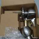 BESTTEN Keyed Same Exterior Door Knob and Single Cylinder Deadbolt Combo Set, Keyed Alike Entry Door Knobs with Lock and Keys for Entrance and Front Door, Satin Nickel