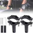 Windance 2pcs Front Fork Lamp Mount Brackets,Headlight Fog Light Auxiliary Mounting Holder,Spotlight Mount Bracket Extension Tube Clamp for Motorcycle