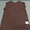 Round Neck Ruffle Sleeveless Top Large