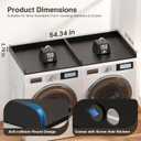 Washer Dryer Countertop Set of 2, 54.34" L x 27.56" W x 2.76" H Wood Washer and Dryer Countertop, Laundry Topper with Anti-Slip Pads & Edge Rails for Laundry Room Organization (Black)