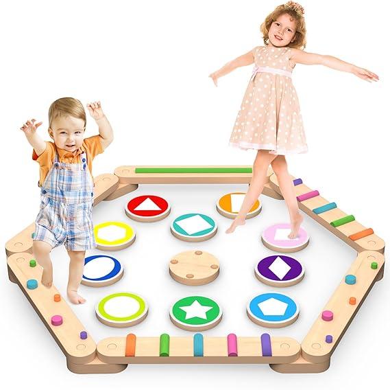 Balance Beam for Kids – Interlocking Balancing Beams – Pads & Beams – Active Play for Toddlers, Kids