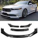 DREAMIZER Car Universal Front Bumper Lip 4pcs Body Kit Chin Spoiler Splitter Diffuser Protector Compatiable for Toyota Honda Nissan Hyundai and More (Glossy Black)