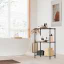 IZEUK 3 Tier Metal Wire Shelving Rack Storage Shelves for Kitchen, Bedroom, Living Room or Laundry Room, Black, 17.7" W x 11.8" D x 28.8" H