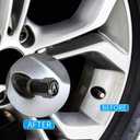 8 x Tire Valve Stem Caps for Acura Metal Car Wheel Air caps Auto Valve Stem Caps Accessories 4 Pack Black