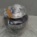 Brass Small Keepsake Cremation Urns for Human Ashes Adult with Velvet Bag, Purple Marble Finish, Hand Engraved Mini Funeral Urns for Both Male and Female, 3" Inch Size (1 Pcs Small)