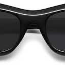 SOJOS Retro Cat Eye Sunglasses for Women Polarized UV400 Designer Inspired Sun Glasses SJ2617A (Black/Grey)