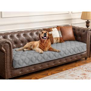 Ameritex Waterproof Dog Bed Cover Pet Blanket with Anti-Slip Back for Furniture Bed Couch Sofa (30x100 Inch (Pack of 1), Light grey)