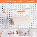 INCLY 30PCS Peg Board Organizer Accessories Kit, Pegboard Hooks Assortment with Bins, Cups, Wire Baskets and Paper Towel Holder for 1/8 and 1/4 Pegboard Garage Workbench Craft Room Organizing Tools
