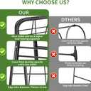 100% Metal Cucumber Trellis for Raised Bed,50"x17" A-Shape Garden Plant Support for Climbing Plants, Heavy Duty Metal Garden Trellises Plant Support for Vine Vegetables Outdoor (Black, 50"x17"(H*W))