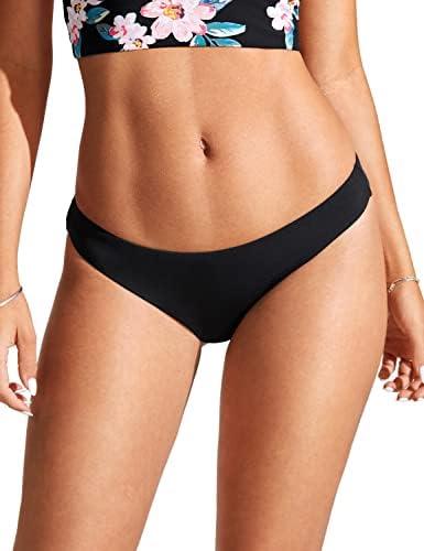 CRZ YOGA Low Waisted Bikini Bottom for Women - Cheeky Basic Bathing Swimsuit Swim Briefs Size S