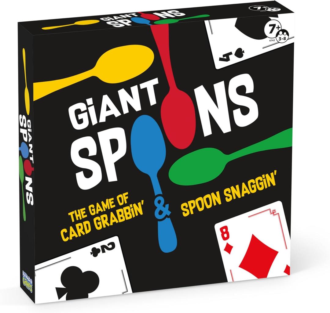 PlayMonster Giant Spoons,Card Games for Kids - Spoons Game,Deck of Cards,Fun Family Games for Kids and Adults, Playing Cards,Game Night, Travel Games, 3-6 Multi-Player Card Game,Ages 7+