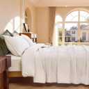 Luxury Velvet Quilt Set Oversized King Size 120x128 Striped Pick Stitch 3 Piece Bedspread with 20x36 Pillow Shams Soft Coverlet Bedding Set Lightweight Comforter for All Season Ivory White, Super King-120x128