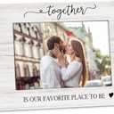 DUXMNAMG Couple 4x6 Picture Frame, Couple Gifts, Engagement Wedding Picture Frame, Couples Love Photo Frame, Together is Our Favorite Place to be Photo Frames for Desk Decor