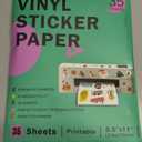 Printable Vinyl Sticker Paper for Inkjet Printer-30 Sheets Glossy White 8.5" x 11" Waterproof Labels Paper, Dries Quickly, Vivid Colors, Tear Resistant, DIY Christmas Stickers