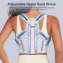 Fit Geno Posture Corrector for Women & Men: Adjustable Lightweight Upper Back Brace for Neck Shoulder & Upper Back Pain Relief - Improve Posture Correct Hunchback Slouching Invisible Under Clothes (M/L Under Bust 35" - 47")