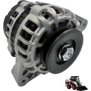 Alternator for Bobcat Skid Steer 331 341 753 763 773 863 864 S130 S150 S160 S175 S185 S205 T110 T140 T180 T190 T200 T250 T300, Kubota V2203 Deutz Engine Replacement, OEM 6675292 6681857 6690593 12390