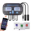 Water Quality Tester pH/EC/TDS/Salinity/SG/Temperature with Easy Calibration 24Hrs Online APP Monitoring for Fish Tank Aquariums Home Laboratory Smart Instrument