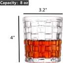 Dicunoy 6 Pack Juice Drinking Glasses, 8 oz Water Glasses with Heavy Base, Crystal Small Beverage Cups for Soda, Water, Milk, Whisky, Beer, Cocktail