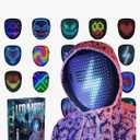 Depointer Life LED Mask Light up Masks With Gesture Sensing, Cool Toys Masks Teen Boys Gifts for Halloween Christmas Birthday