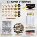 3 x 2026 Graduation Gifts, Personalized Name Graduation Mason Jar, Filled With Ribbon, 50pcs Stickers, Class Of 2026 Cap Kit, Congrats Decorations Party Supplies For Him Her Women Men College High School