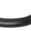 Black Curtain Rods for Windows 66 to 120 Inch, Wrap Around Long Heavy Duty Blackout Window Treatment Rods, 1'' Adjustable Curved Drapery Rod for Indoor Outdoor, All Metal, Aluminium Bracket