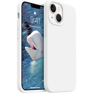 AOTESIER Magnetic for iPhone 13 Mini Case, [Compatible with Magsafe][Food Grade Silicone] Phone Case with Soft Anti-Scratch Microfiber Lining, Camera & Screen Protection 5.4 inch, White (Cream)