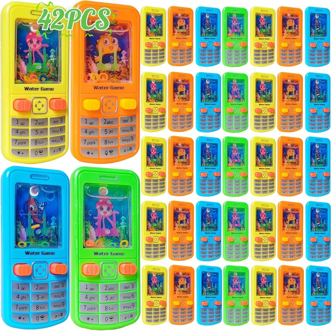 18 Pack Water Ring Toss Handheld Game,90s Nostalgia Cell Phone Toys,Pefect for kids Back to School Valentines Day Gifts Birthday Party Favor,Return Gifts,Goodie Bags Stuffers,Classroom Prizes Bulk