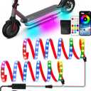 Keiurot Scooter LED Light Strips for Night Riding 5V High Bright Skateboard Lights APP Control RGBIC Waterproof Electric Scooter Accessories 2 in 1